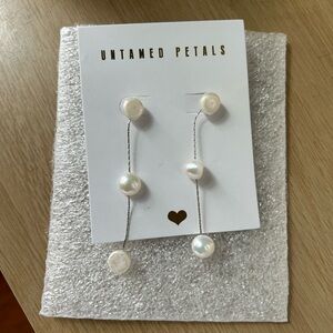 White Pearl Minimalist Earrings